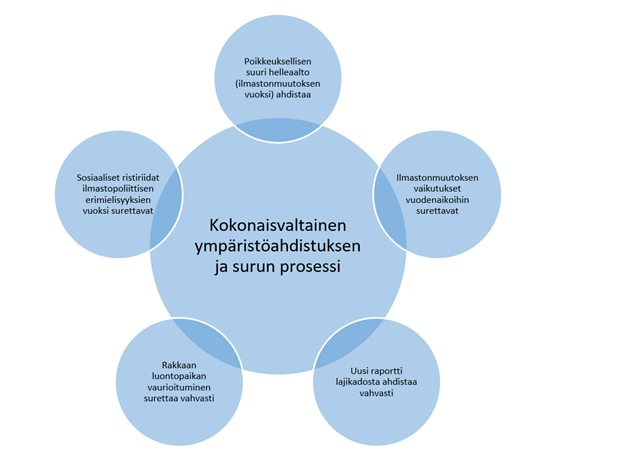 Ympäristöahdistuksen prosessi kaaviona